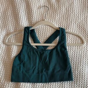 Athleta Teal Women's Ribbed Sports Bra